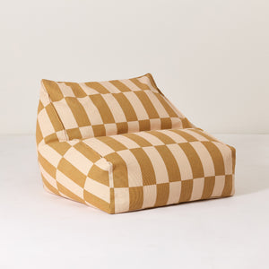 Nobodinoz Sitzsack-Sessel Vibes 68x60x40 | Senfgelb & Sand Fliesen