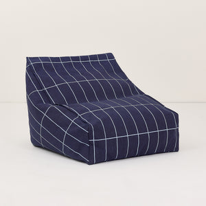 Nobodinoz Sitzsack-Sessel Vibes 68x60x40 | Navyblau Gitter
