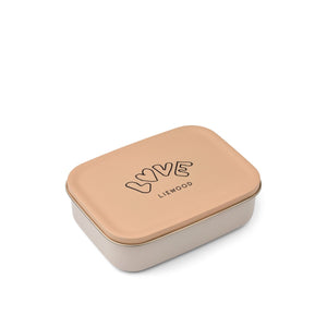 Liewood Lunchbox Nina aus Edelstahl Love / Pale tuscany – Diese praktische Lunchbox von Liewood ist ideal für Kita, Schule oder Ausflüge.