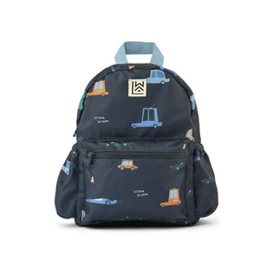 Liewood Andreas Rucksack Cars / Classic navy – Praktischer und stylischer Kinder-Rucksack von Liewood mit coolen Autos-Motiven.