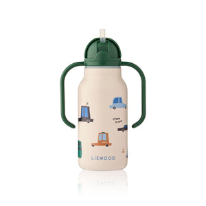 Liewood Kimmie Trinkflasche 250 ml Cars / Sandy – Rückansicht