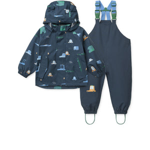 Liewood Manu Regenanzug Cars / Classic navy – Der Liewood Manu Regenanzug schützt Kinder zuverlässig bei jedem Wetter.