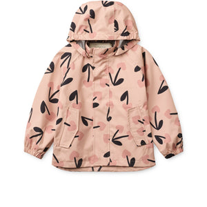 Liewood Pedia Regenanzug mega cherry heart/ Rosey mix – Nahaufnahme