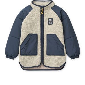 Liewood Runa Jacke Mist / Classic navy – Die Liewood Runa Jacke ist eine vielseitige Übergangsjacke für Kinder mit sportlichem Design.