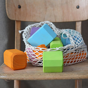 Grimm's 16 Building Blocks | Colorful Tree Discs