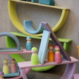 GRIMM'S Pastel Building Plates, 11 pieces