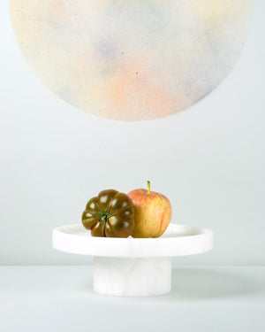 Atelier Volvox Alabaster Servierplatte Alta | weiss