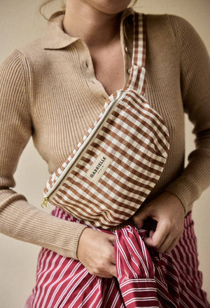 Gabrielle Paris Bauchtasche | Vichy Moka
