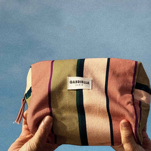 Gabrielle Paris Cosmetic Bag | Sand Stripes