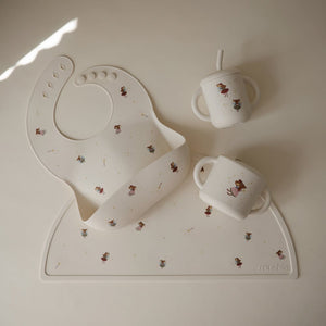 Mushie Gobelet d'apprentissage en silicone + paille | Fairy Mice