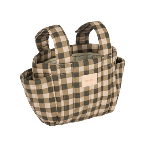 Nobodinoz Kinderwagen Organizer Hyde Park Green Checks Buggy Tasche Baby
