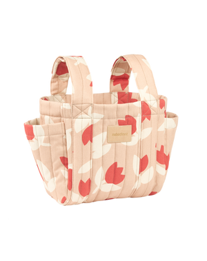 Nobodinoz Kinderwagen Organizer Hyde Park Red Tulips Buggy Tasche Baby