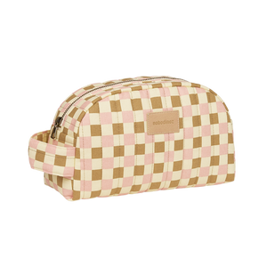 Nobodinoz Kulturtasche Hyde Park Yellow Pink Mosaic Kosmetiktasche Baumwolle