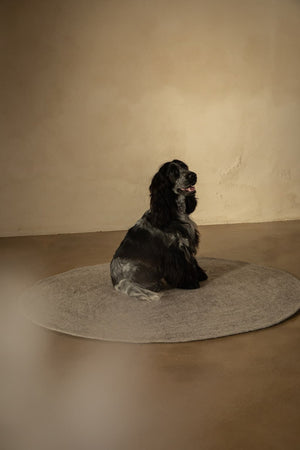Muskhane Teppich "Kali" Heller Stein