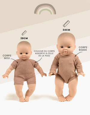 Minikane Baby-Puppe "Mae" mit Stoffkörper 28cm