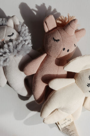 Konges Sløjd Hochet Mini Licorne | Rose Fawn