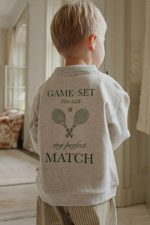 Konges Sløjd Polo Sweatshirt "Spotty" Off White Melange