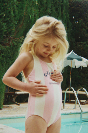 Konges Sløjd Badeanzug "Pomia" | Candy Rose Stripe