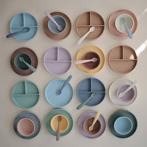 Mushie Silicone Plate "Classic" with Suction Cup | Ivory