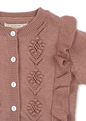 Gilet en tricot Konges Sløjd Fiol Frill Burlwood