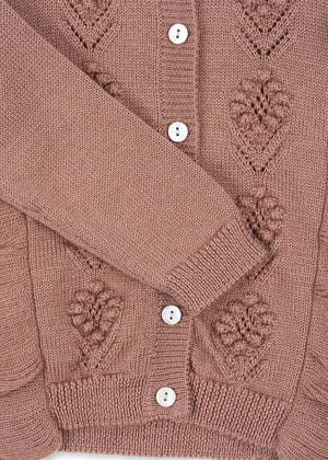 Gilet en tricot Konges Sløjd Fiol Frill Burlwood