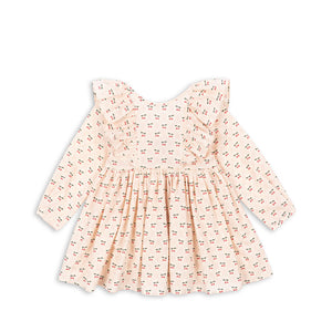 Robe Konges Sløjd "Cianna" motif nœud cerise rose