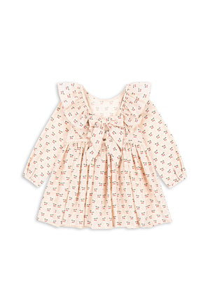 Robe Konges Sløjd "Cianna" motif nœud cerise rose