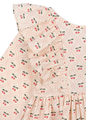 Robe Konges Sløjd "Cianna" motif nœud cerise rose