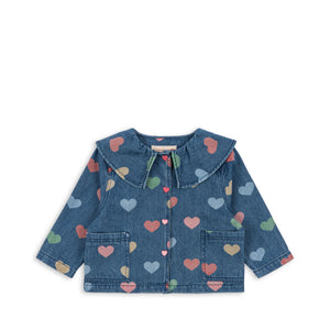 Konges Sløjd Chemise en jean "Magot" Bon Coeur Coloré