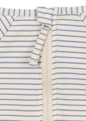 Konges Sløjd Badeanzug mit Ärmel „Aster" | Stripe Bluie
