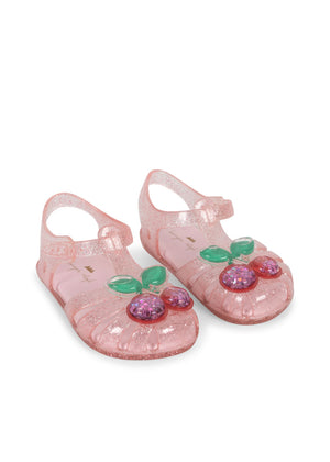Konges Sløjd Sandalen Lilo Cherry aus PVC mit Kirsch-Detail