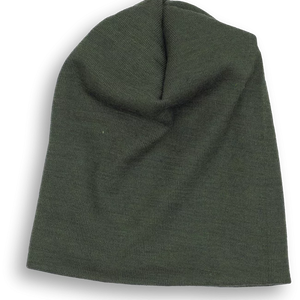 Engel Beanie Mütze in Olive – leichte Mütze aus Bio-Merinowolle für Kinder & Erwachsene