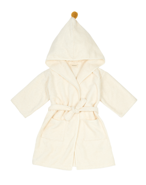 Nobodinoz Bademantel So Cute Natural Kinder Bademantel 5-7 Jahre Baumwolle