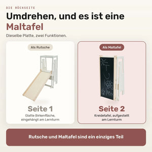 Tuki® Entdeckerset – Lernturm + Rutsche mit Maltafel