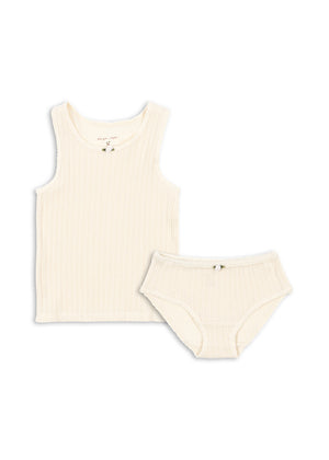 Konges Sløjd Unterwäsche Set „Papin“ für Mädchen – 2er Pack in Antique White