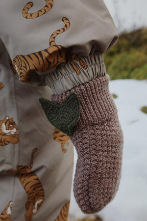 Mouffles bébé Konges Sløjd "Fruity" Lapin Marron Chiné