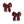 Pinces à cheveux Konges Sløjd avec nœud - Lot de 2 - Rio Red