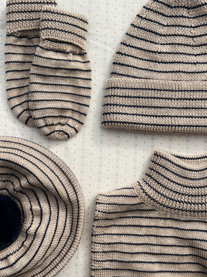 Konges Sløjd Fäustling Handschuhe "Louli" | Stripe Blue