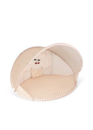 Konges Sløjd Strand Pop Up Zelt Navy Dot mit UV-Schutz UPF 50+ für Kinder