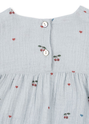 Konges Sløjd Onesie Coco | Cherry Blue Coeur