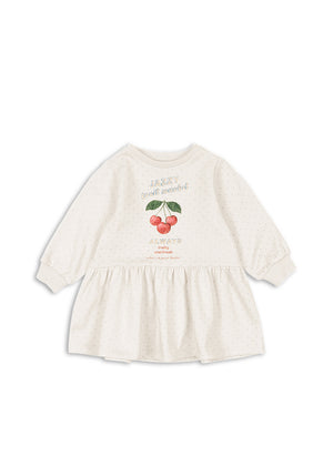 Kinderkleid aus Bio-Baumwolle von Konges Sløjd, Loupy Kleid Jazzy Dot, mit Kitschen,weich & bequem, verspieltes Muster, nachhaltige Kinderbekleidung