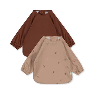 Bavette à manches longues Konges Sløjd lot de 2 "Cherry"