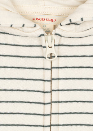 Sweat à capuche zippé Konges Sløjd Amio | Cilantro Stripe