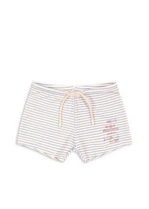 Konges Sløjd Badehose Aster Stripe Bluie mit blau-weißem Streifenmuster