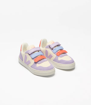 Veja Small V-10 Leather | Cashew Multico-Orchid